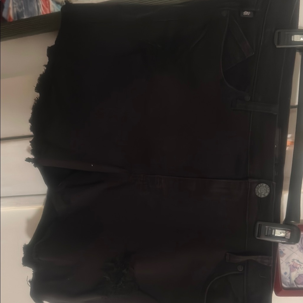 Women's Black Denim Shorts